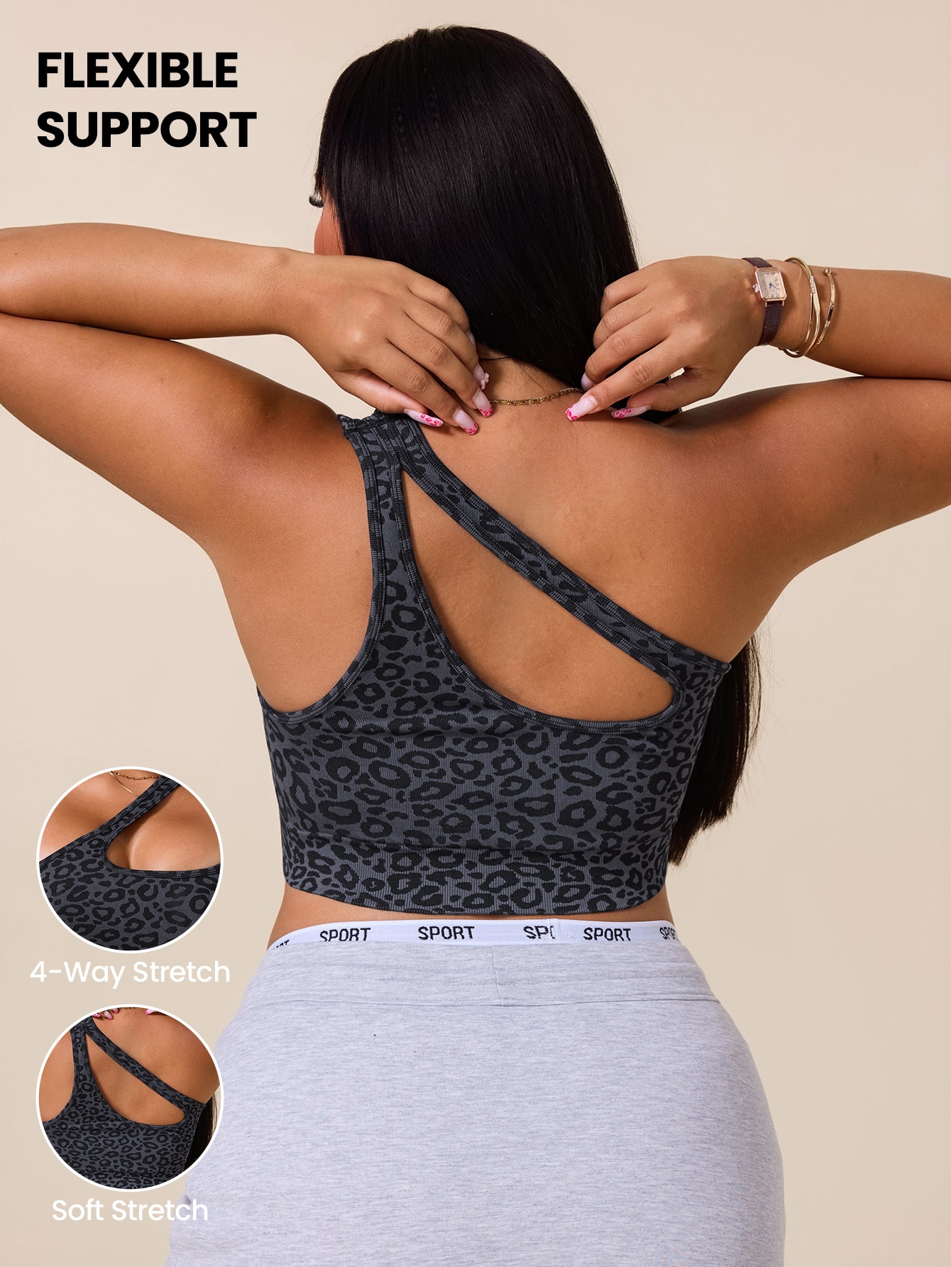 Bra Olahraga Asimetris Ukuran  - Tank Top Ribbed ulasan dan harga
