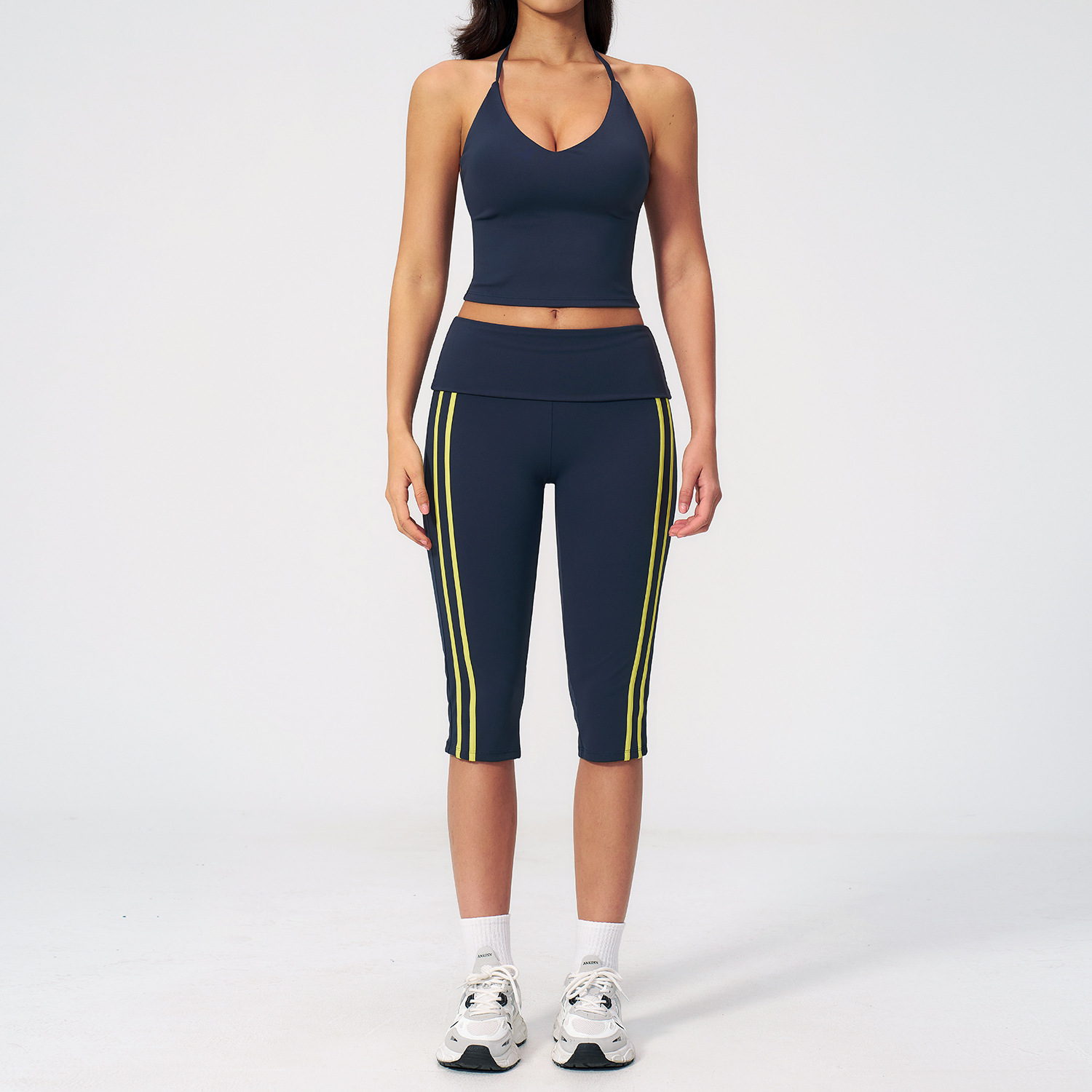 Setelan Yoga 2PCS Wanita, Bra  - Compression Shorts Athletes ulasan dan harga