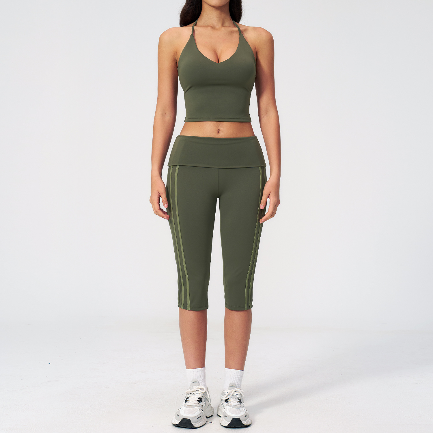 Setelan Yoga 2PCS Wanita, Bra  - Compression Shorts Athletes ulasan dan harga