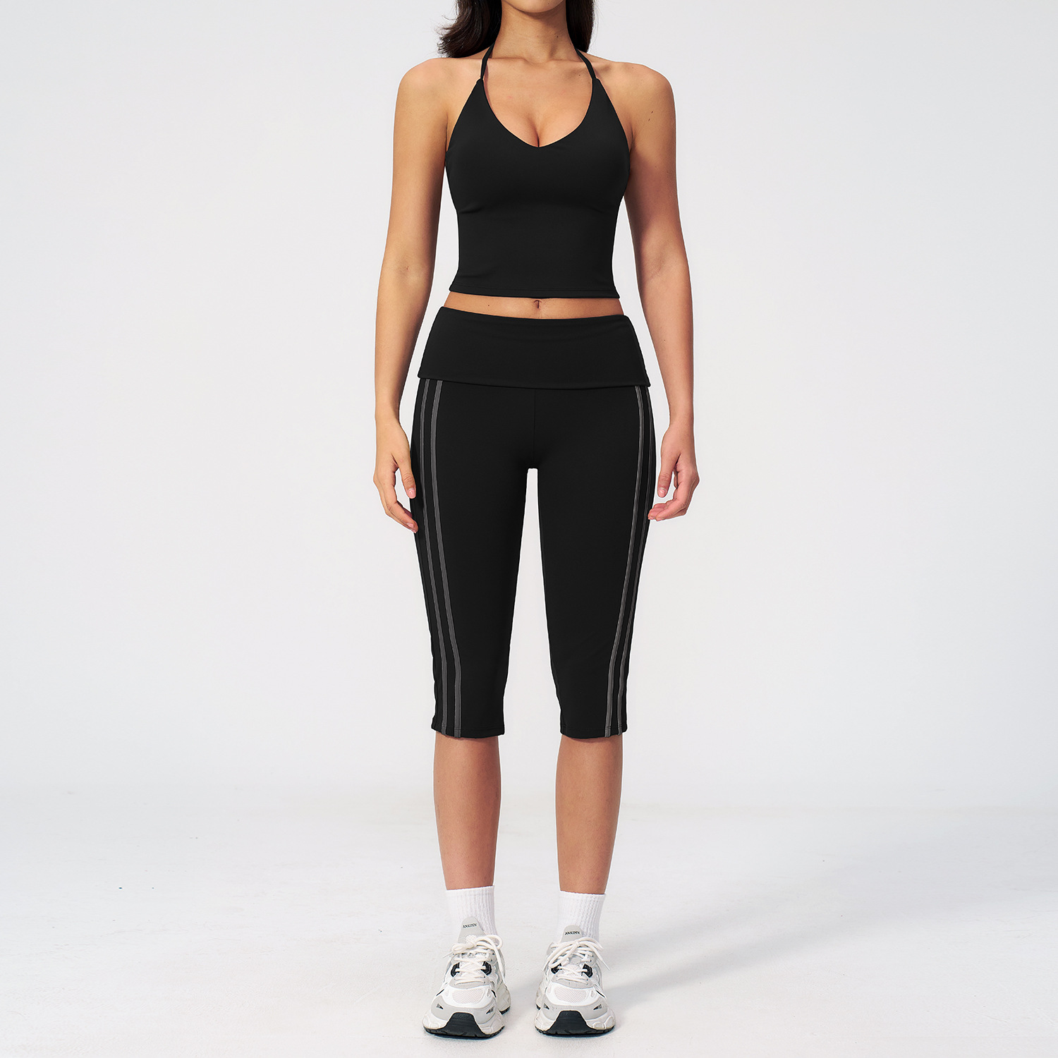 Setelan Yoga 2PCS Wanita, Bra  - Compression Shorts Athletes ulasan dan harga