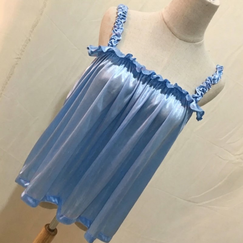 Tank Top Tali Spaghetti Ruffle - Suspender Tank Top ulasan dan harga